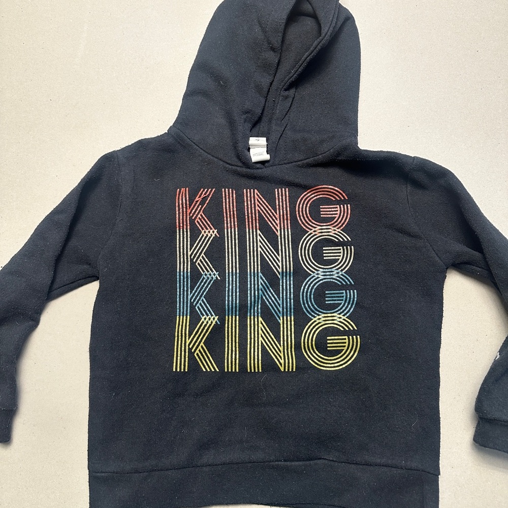 King Graphic Kids Hoodie - Black